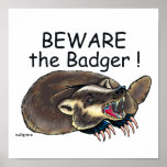 PlainBadger_black Poster