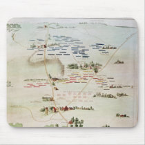 Plan and view of the Battle of Waterloo Mouse Pads