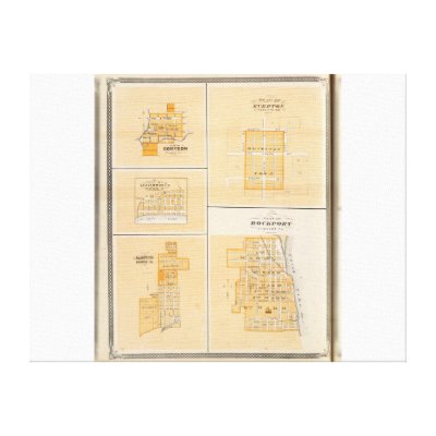 Plan of Rockport, Spencer Co with Everton Stretched Canvas Print