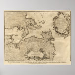 Plan of the Attack of Camaret Bay Poster