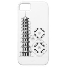 Plan of the Pagoda at Kew, from 'Jardins Anglo-Chi iPhone 5 Cases