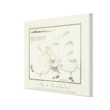 Plan of the Port of Veracruz Stretched Canvas Prints