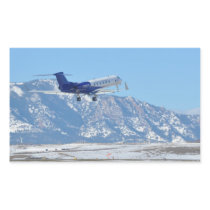 Plane taking off at the airport stickers