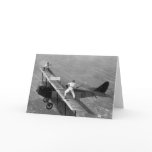 Plane Tennis Greeting Card
