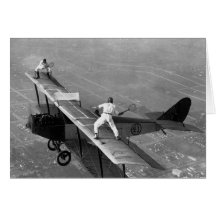 Plane Tennis Greeting Card