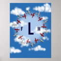 Planes Monogram Poster posters