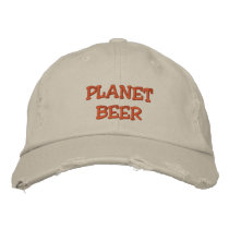 Planet Beer Distressed Cap (Stone) Baseball Cap