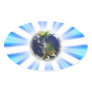 Planet Earth Abstract Vortex Stickers