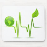 PLANET EARTH HEART MONITOR mousepads