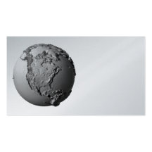 Planet Earth On White Background - North America Business Card Template