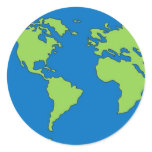 Planet Earth Round Stickers