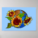 Planet Earth Sunflowers Poster posters