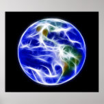 Planet Earth World Globe Print