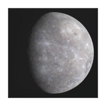 Planet mercury in the solar system stretched canvas prints
