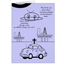 Planet Oil "Alien Invasion 5" Greeting Cards
