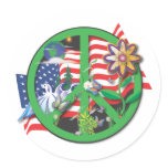 Planet Peace USA stickers