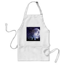 Planetarium Silhouettes Moon Stars Astronomy Aprons