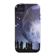 Planetarium Silhouettes Moon Stars Astronomy iPhone 4 Cases