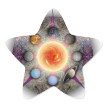 Planetary Mandala Star Sticker