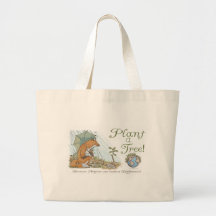 Plant a Tree Earth Day Fox Gear Tote Bag