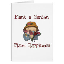 Plant Happiness Gardening Tshirts and Gifts Greeting Card