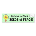 Plant Peace Bumper Sticker bumper stickers