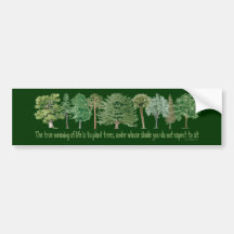 Plant Trees - Tree Lover, Hugger Bumper Stickers