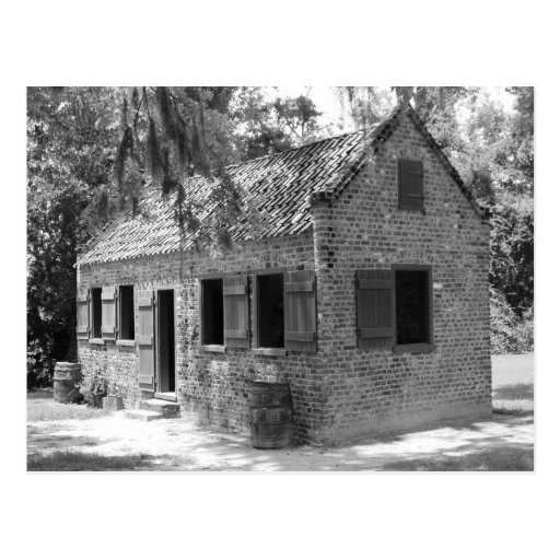 Plantation Slave Quarters Postcard