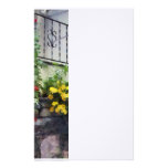 Planter With Yellow Flowering Cactus Stationery Paper
