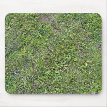 Plants Growing On Green Grassy Landscape Mouse Pads