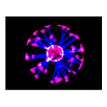 Plasma ball postcards