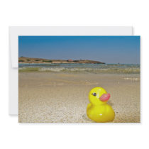 Plastic Duck at the Beach Invitation