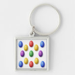 Plastic Easter Eggs Keychains
