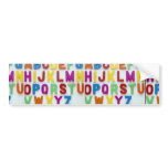 Plastic letters for kids bumper stickers