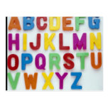 Plastic letters for kids postcards