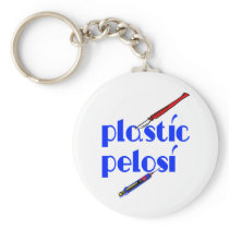 Plastic Nancy Pelosi Keychain