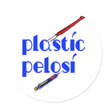 Plastic Nancy Pelosi Stickers