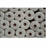 Plastic rolls texture photo sculpture