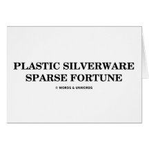 Plastic Silverware Sparse Fortune (Oxymorons) Greeting Cards