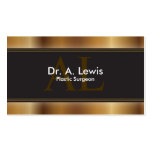 Plastic Surgeon Business Card - Gold Monogram