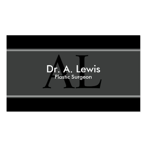 Plastic Surgeon Business Card - Monogram
