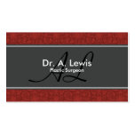 Plastic Surgeon Business Card - Monogram