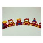 Plastic train set toy for kids postcard