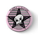Plastic zombie logo buttons