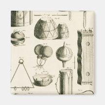 Plate II: Ancient and modern percussion instrument Fridge Magnet