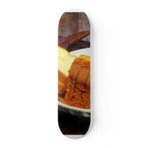 Plate With Sliced Bread and Knives Skate Decks