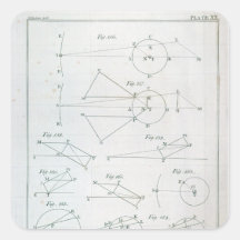 Plate XX from Volume I Square Stickers
