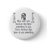Plato Pinback Buttons