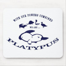 Platypus Mouse Pad - Blue
