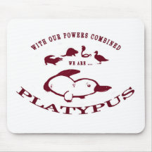 Platypus Mouse Pad - Red